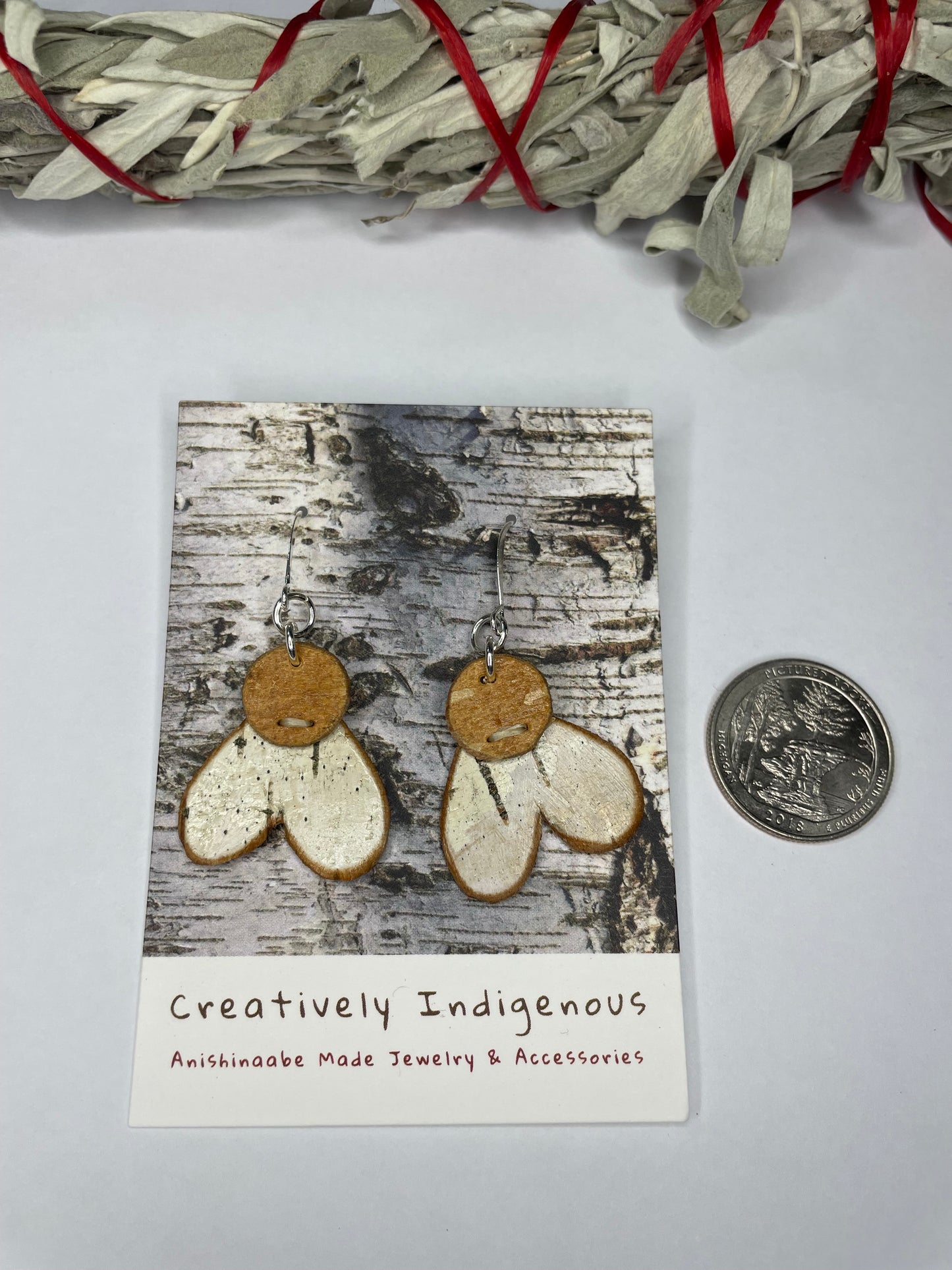 Birchbark Floral Earrings
