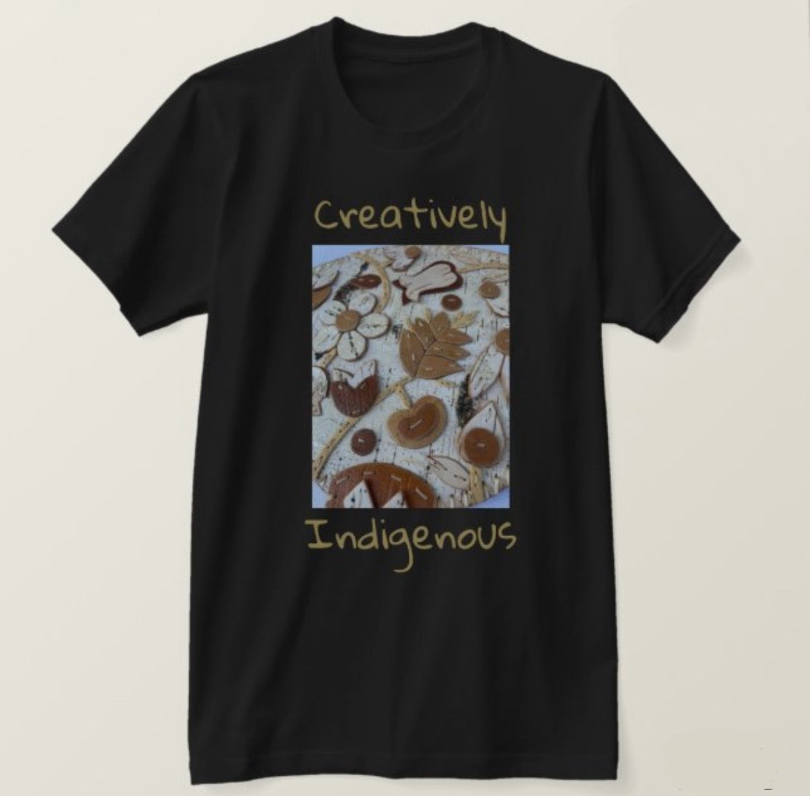 Creatively Indigenous Birchbark Appliqué T-shirt