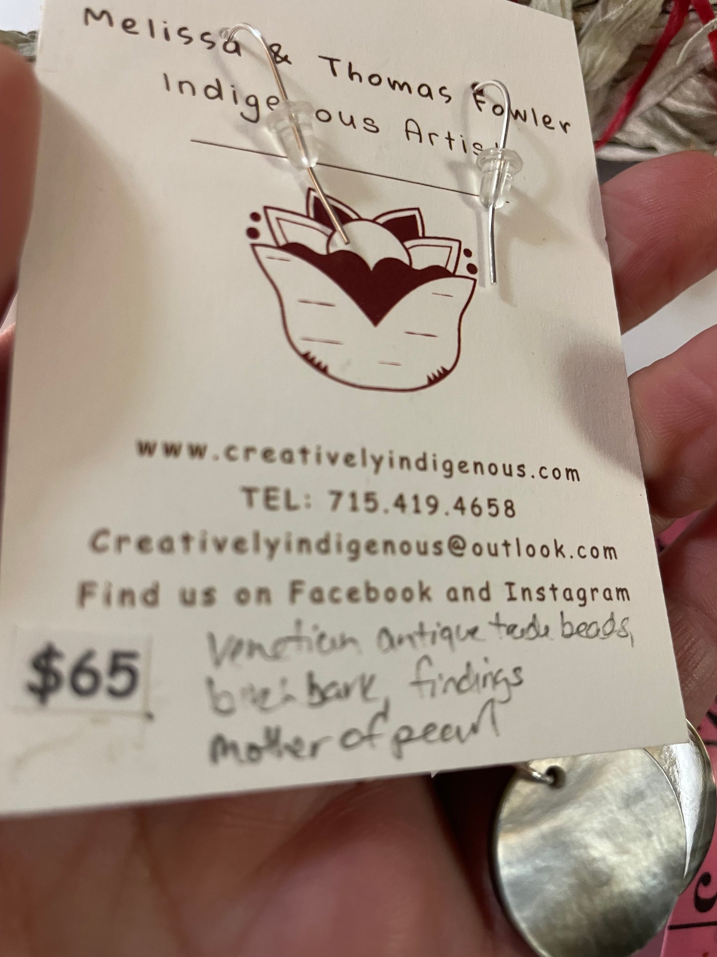 Floral Woodland Petals Birchbark Earrings