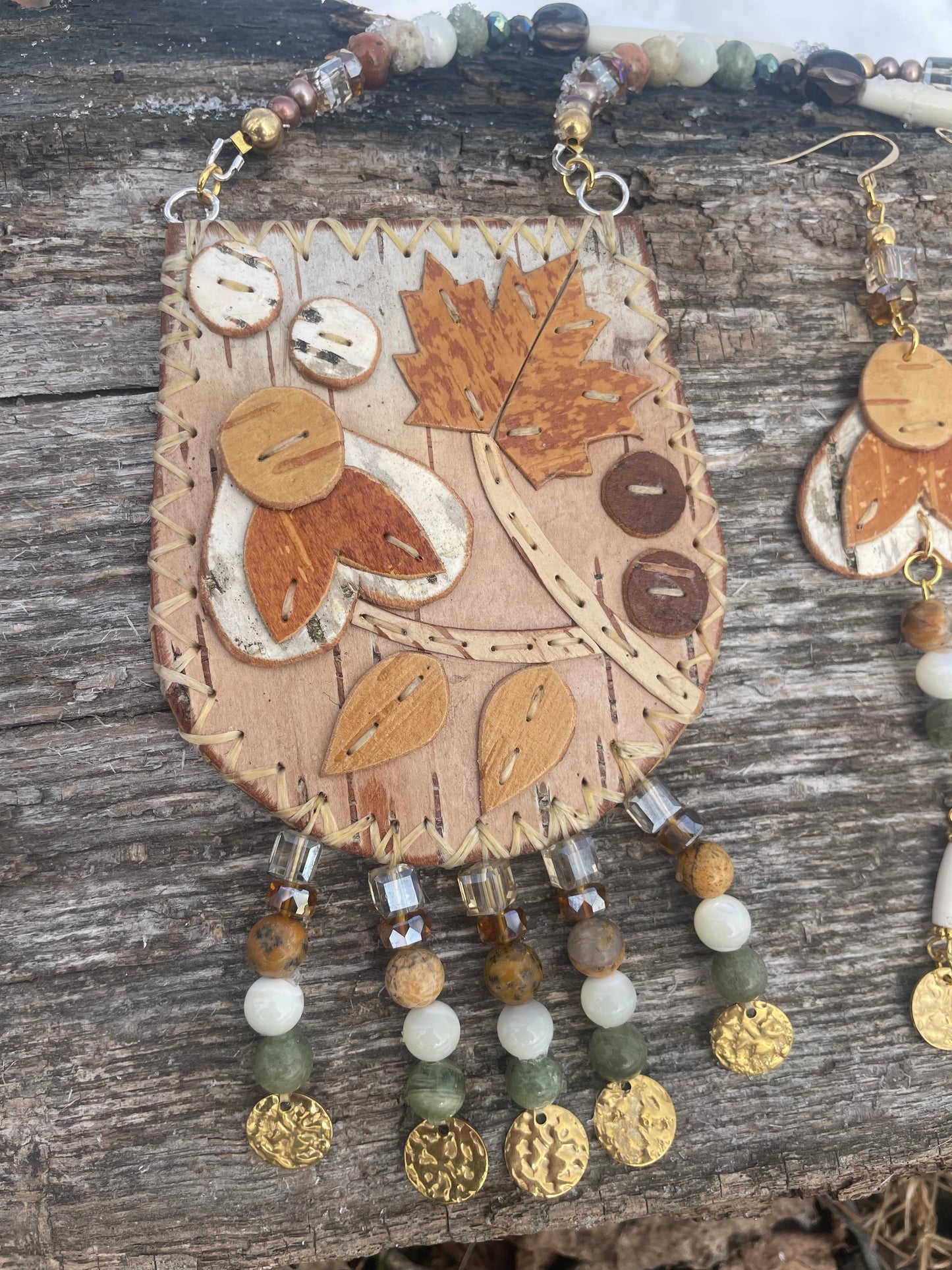 Birchbarkberry Floral Birchbark Medallion Set