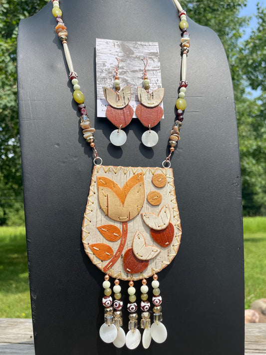 Birchbarkberry Floral Birchbark Medallion Set