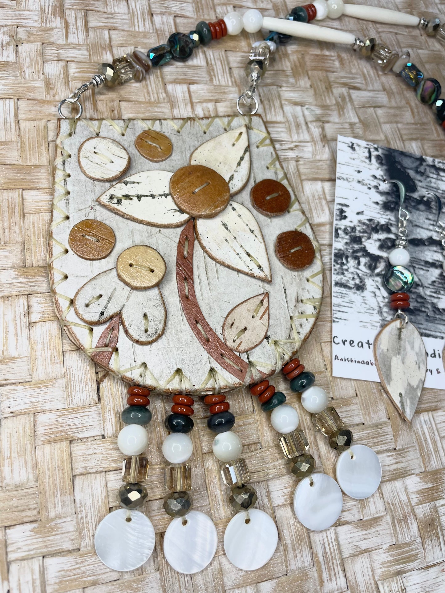 Birchbarkberry Floral Birchbark Medallion Set
