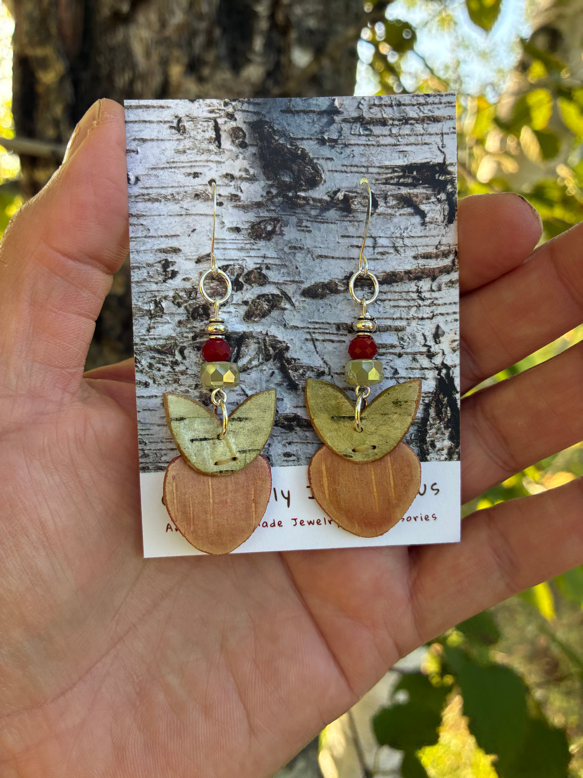 Ode’imin Birchbarkberry Earrings
