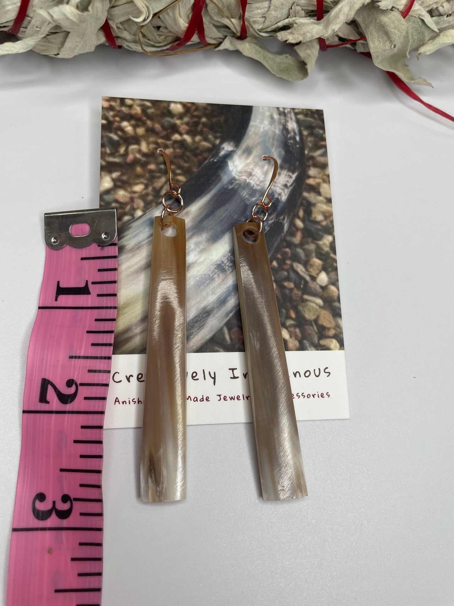 Bullhorn Zoongide’ewin Earrings