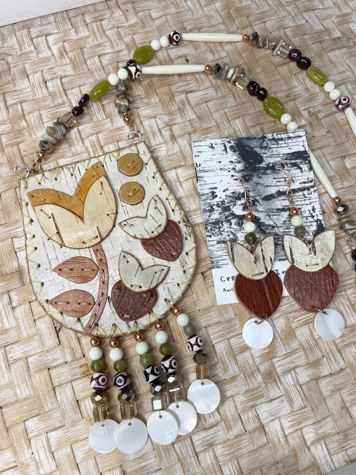 Birchbarkberry Floral Birchbark Medallion Set