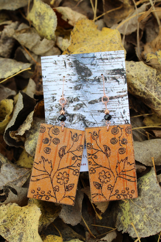 Woodland Florals Birchbark Earrings