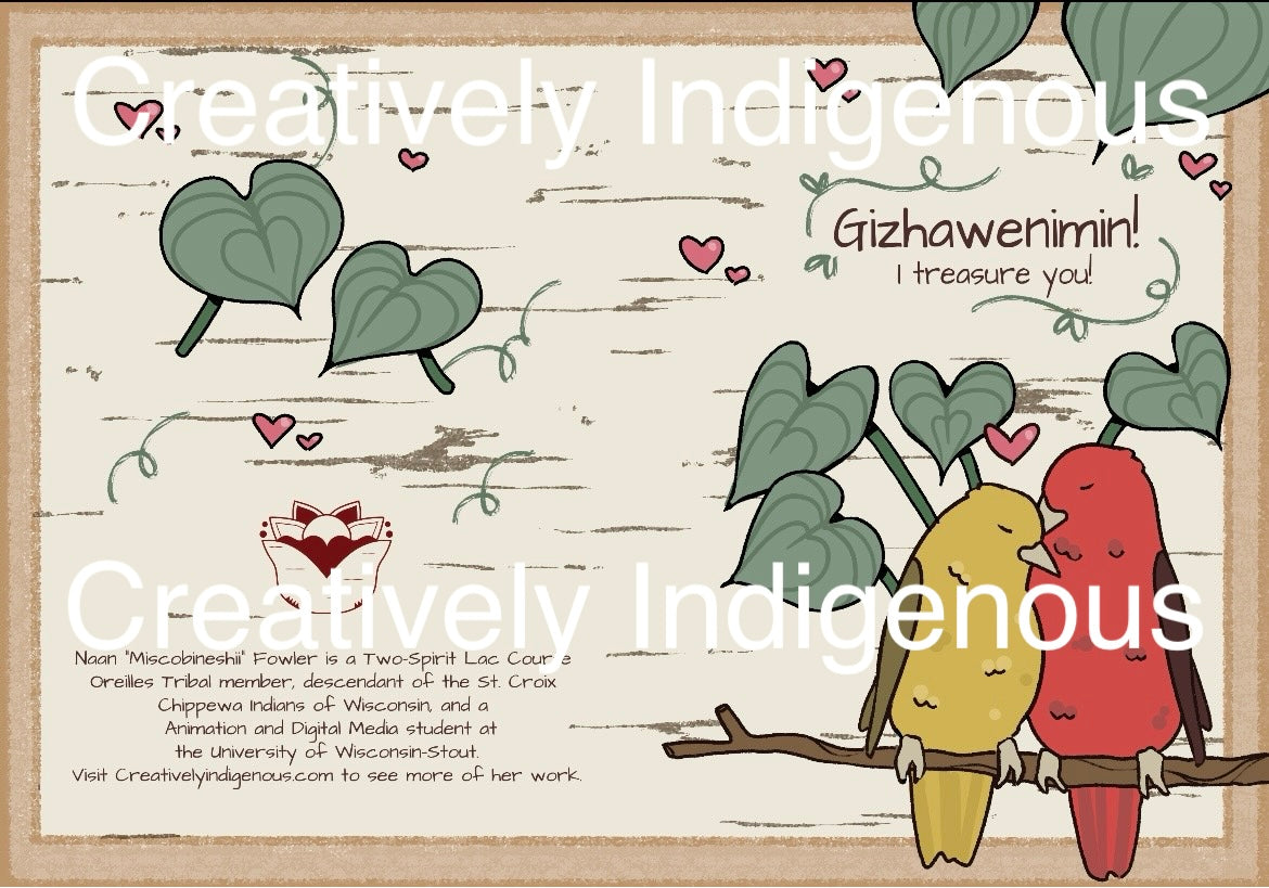 “Gizhawenimin” I Love You Greeting Card