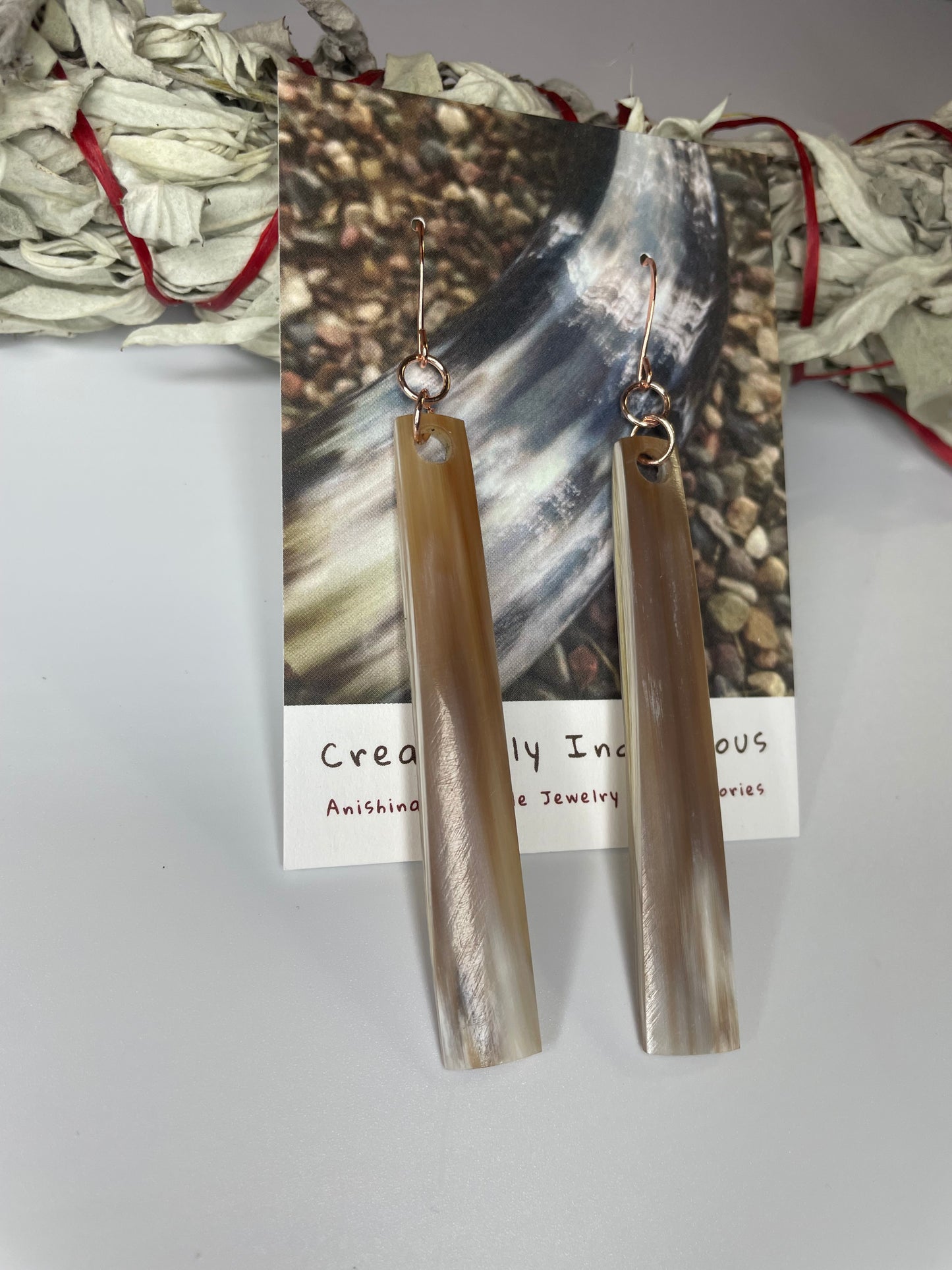 Bullhorn Zoongide’ewin Earrings