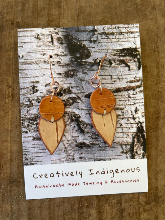 Small Wiigwaas Petal Earrings