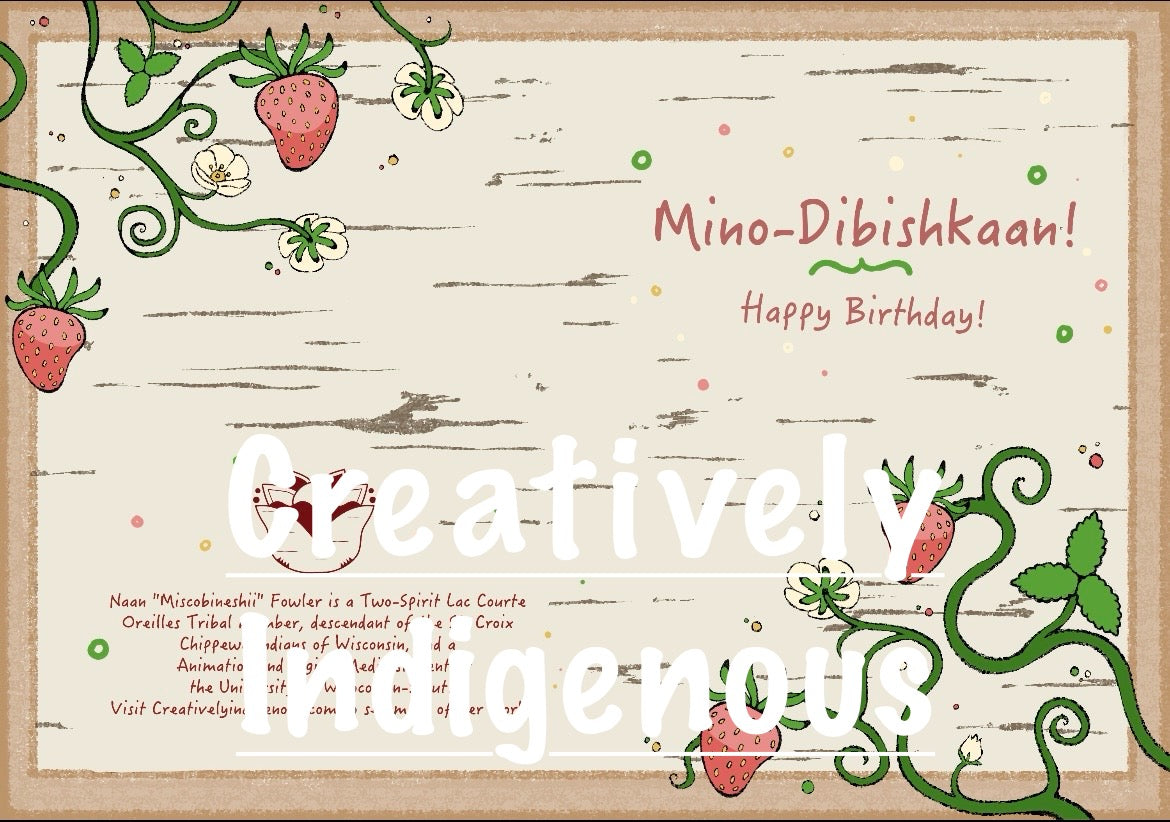 Mino Dibishkaan “Happy Birthday” Greeting Card