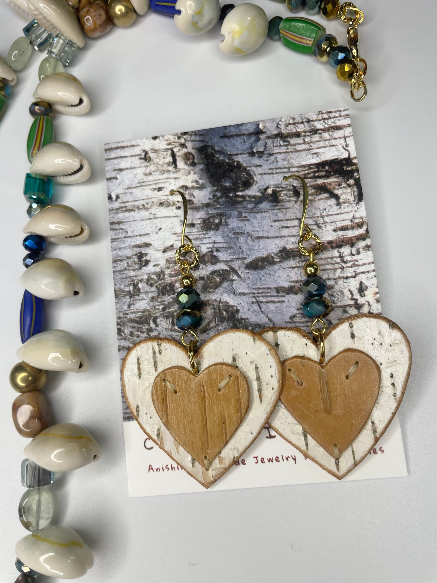 Birchbark Appliqué Hearts Woodland Floral Set