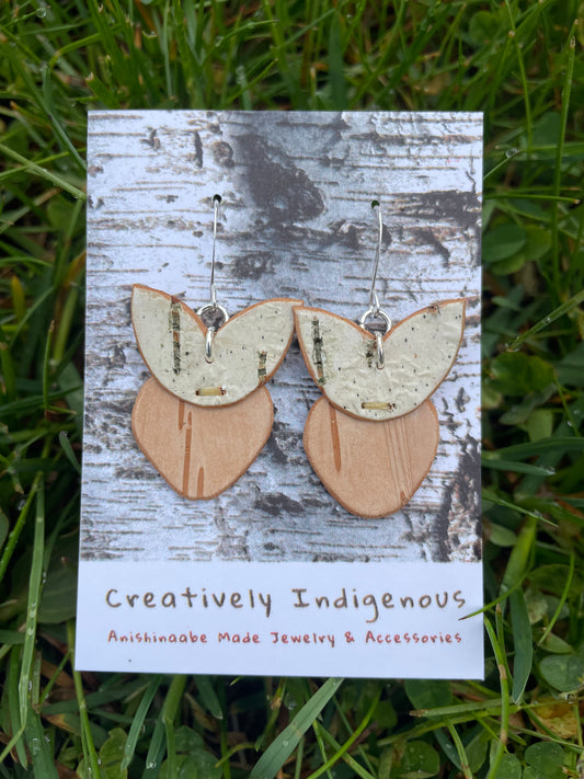 Birchbarkberry Earrings (Silver)
