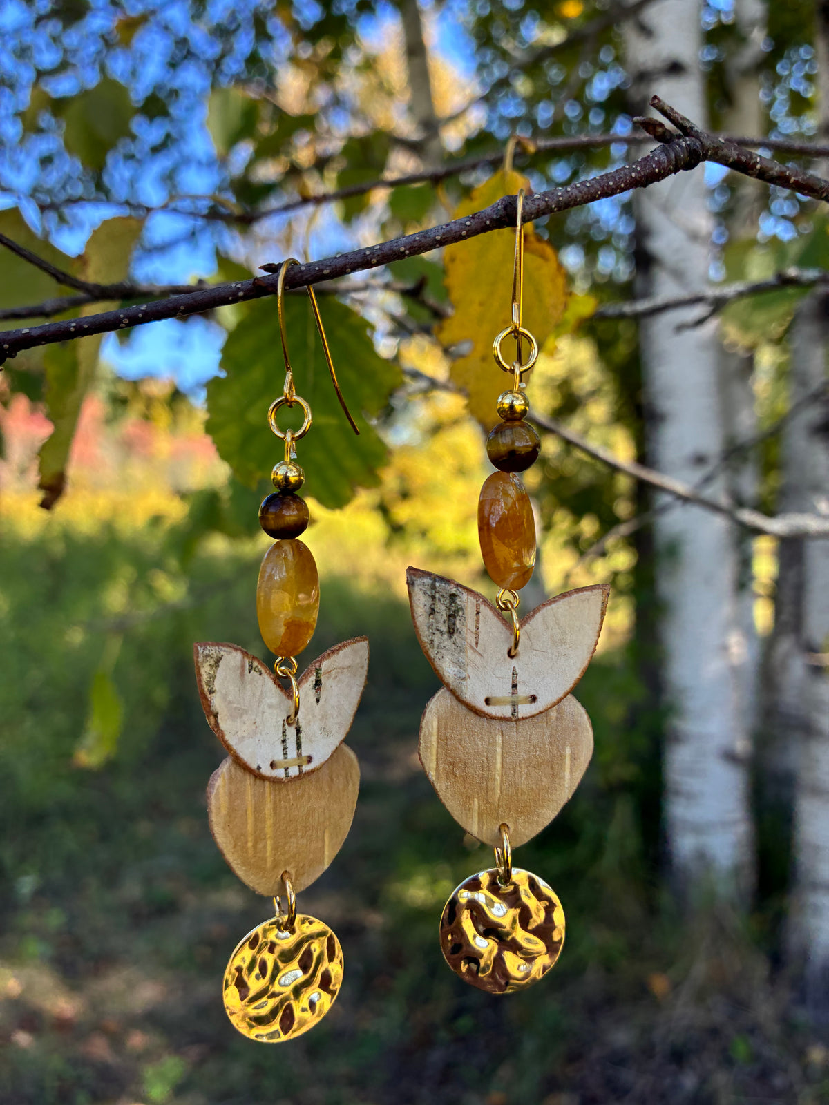 Ode’imin Birchbarkberry Earrings