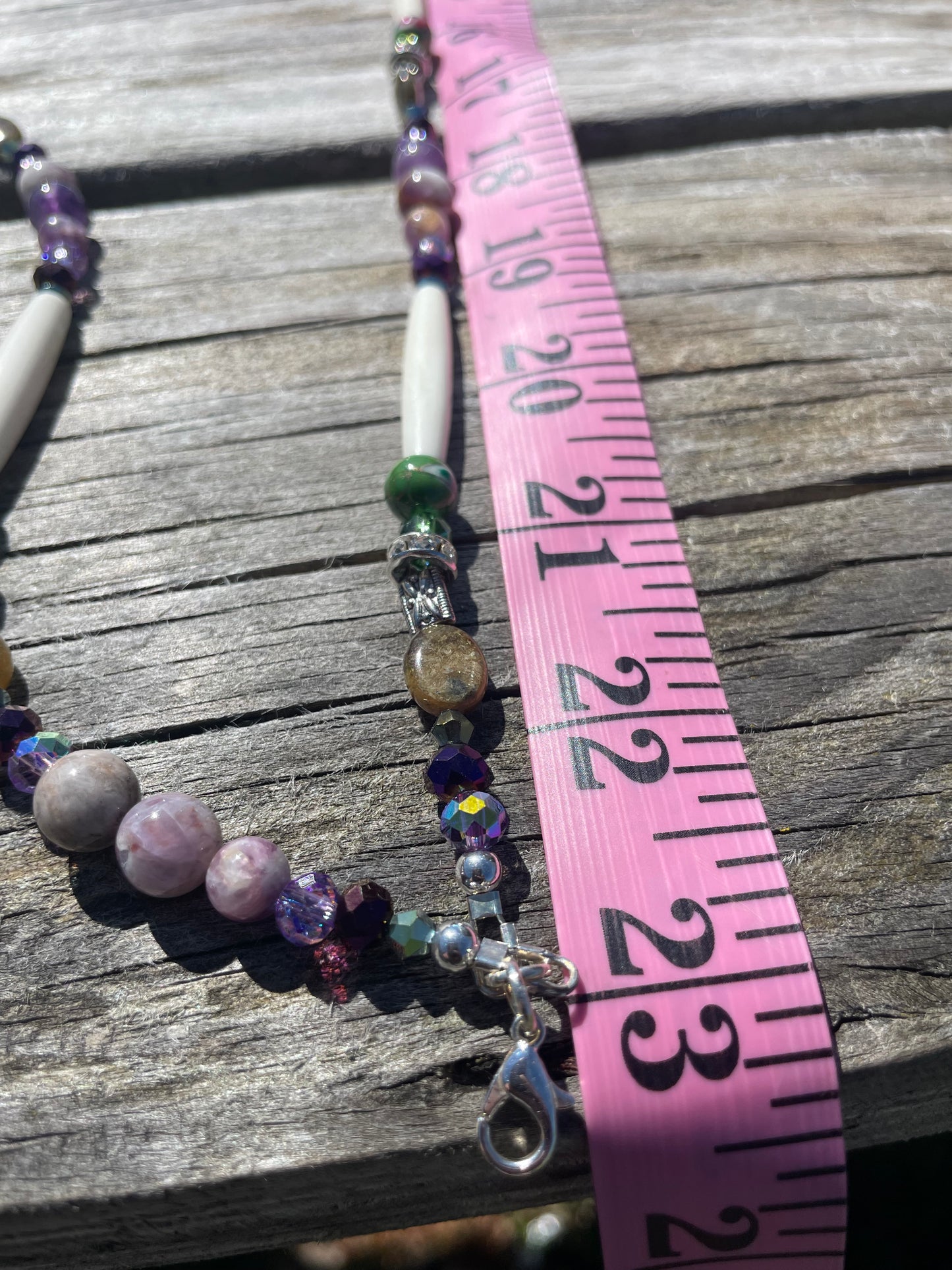 Birchbarkberry Woodland Floral Set with Amethyst and Green Garnet