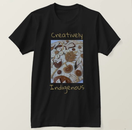 Creatively Indigenous Birchbark Appliqué T-shirt