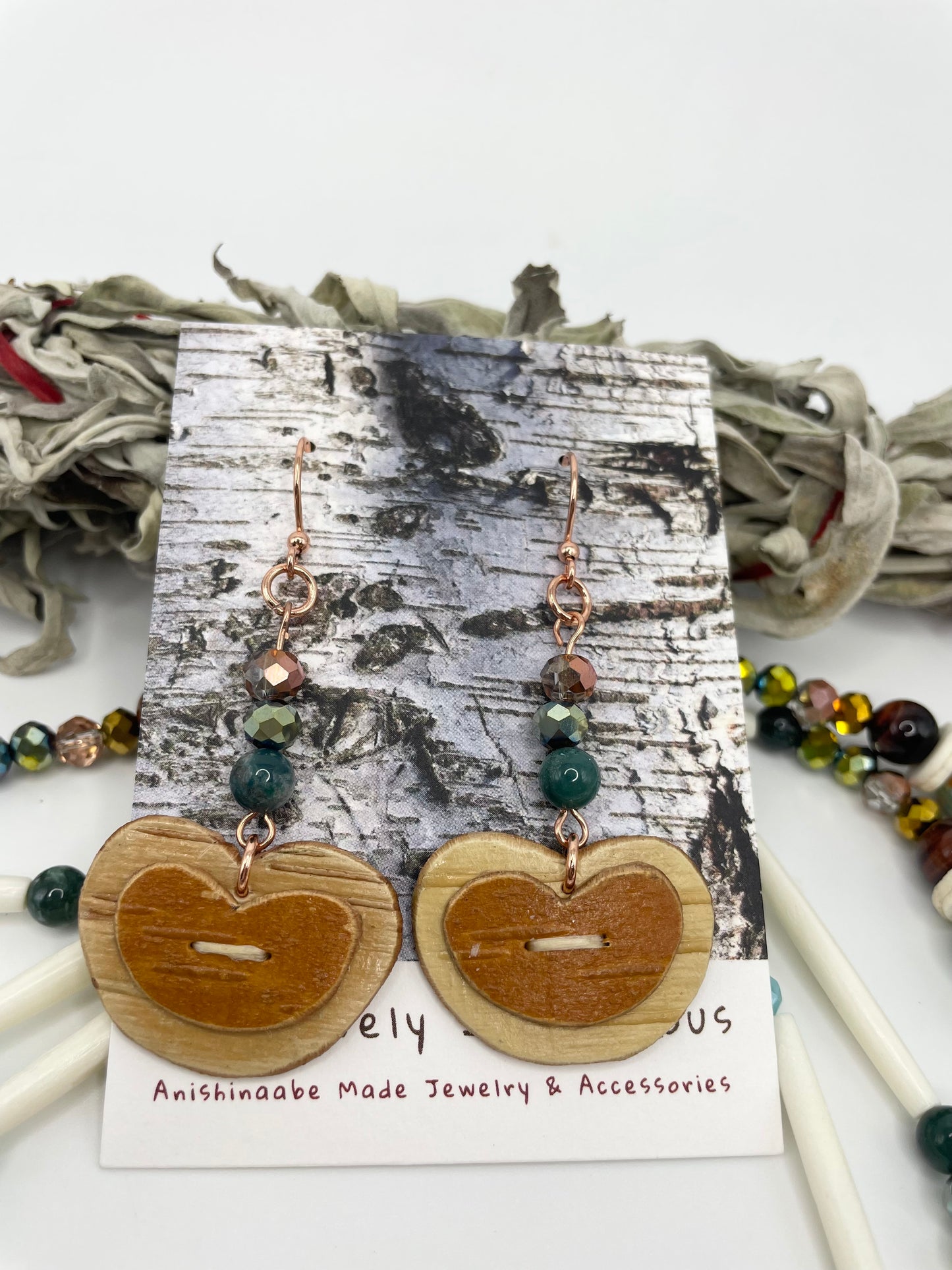 Birchbark Medallion Set with Tiger’s Eye and Agate