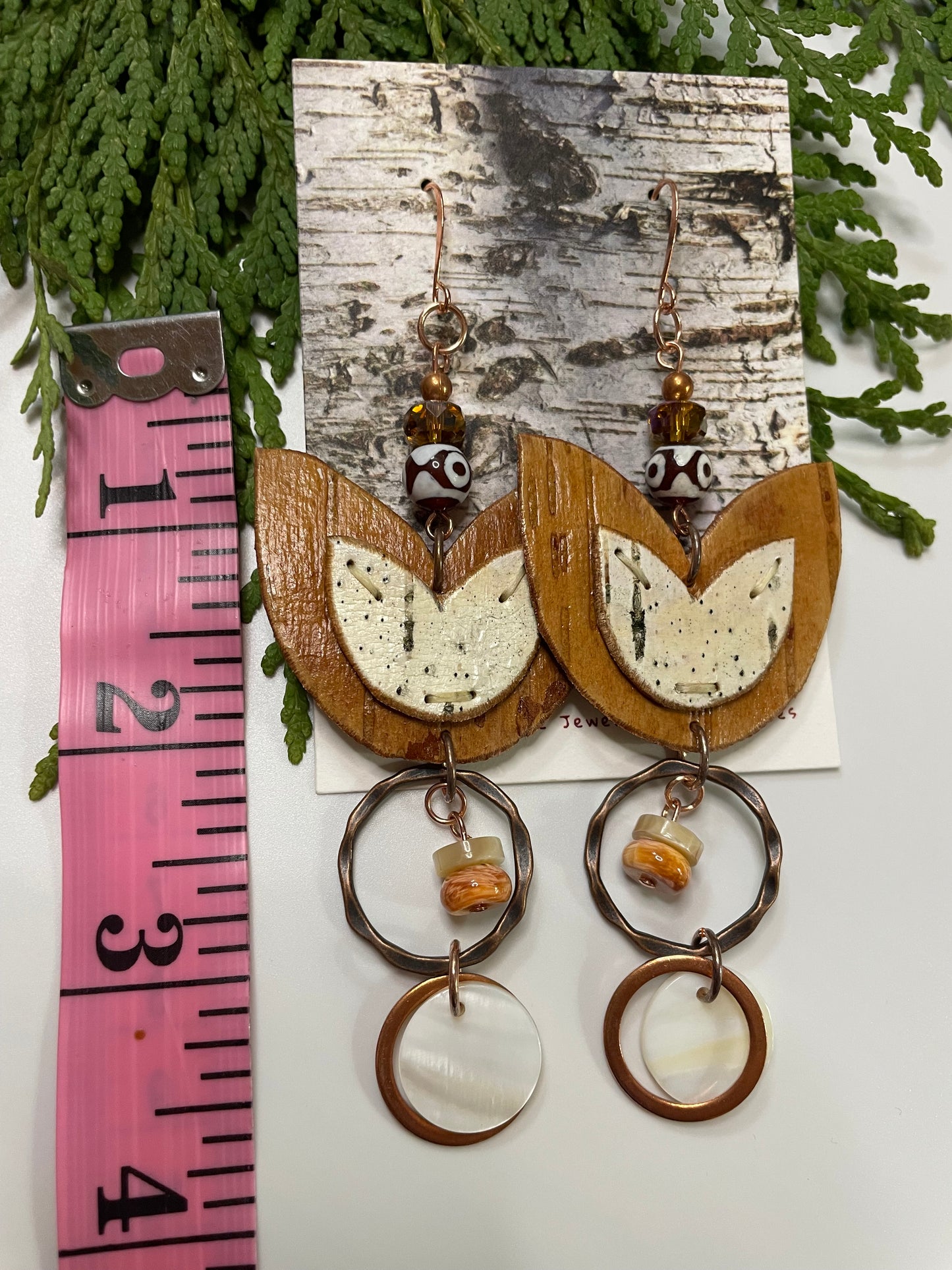 Birchbark Floral Earrings