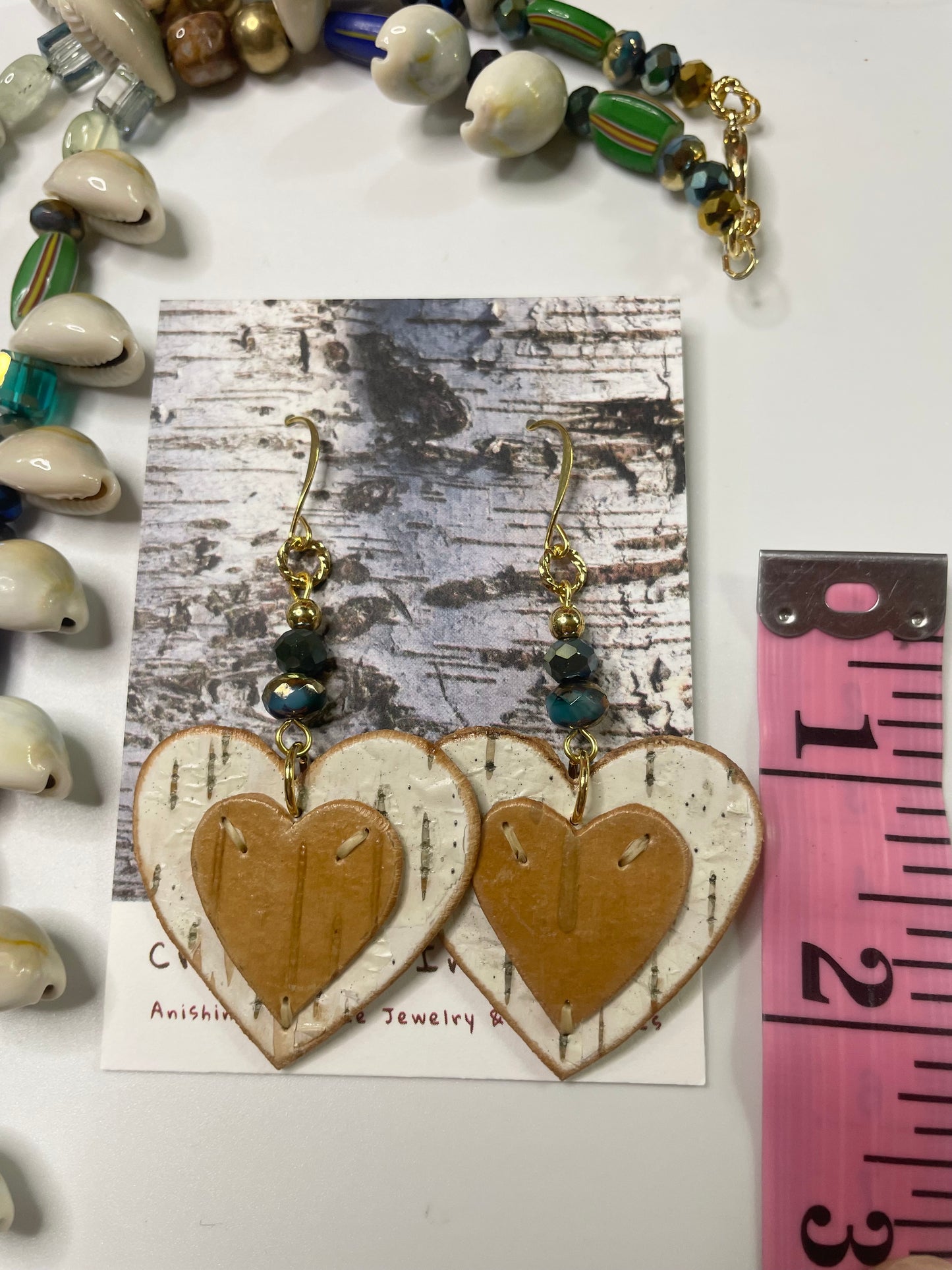 Birchbark Appliqué Hearts Woodland Floral Set
