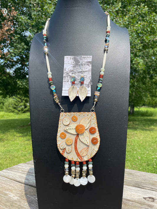 Birchbarkberry Floral Birchbark Medallion Set