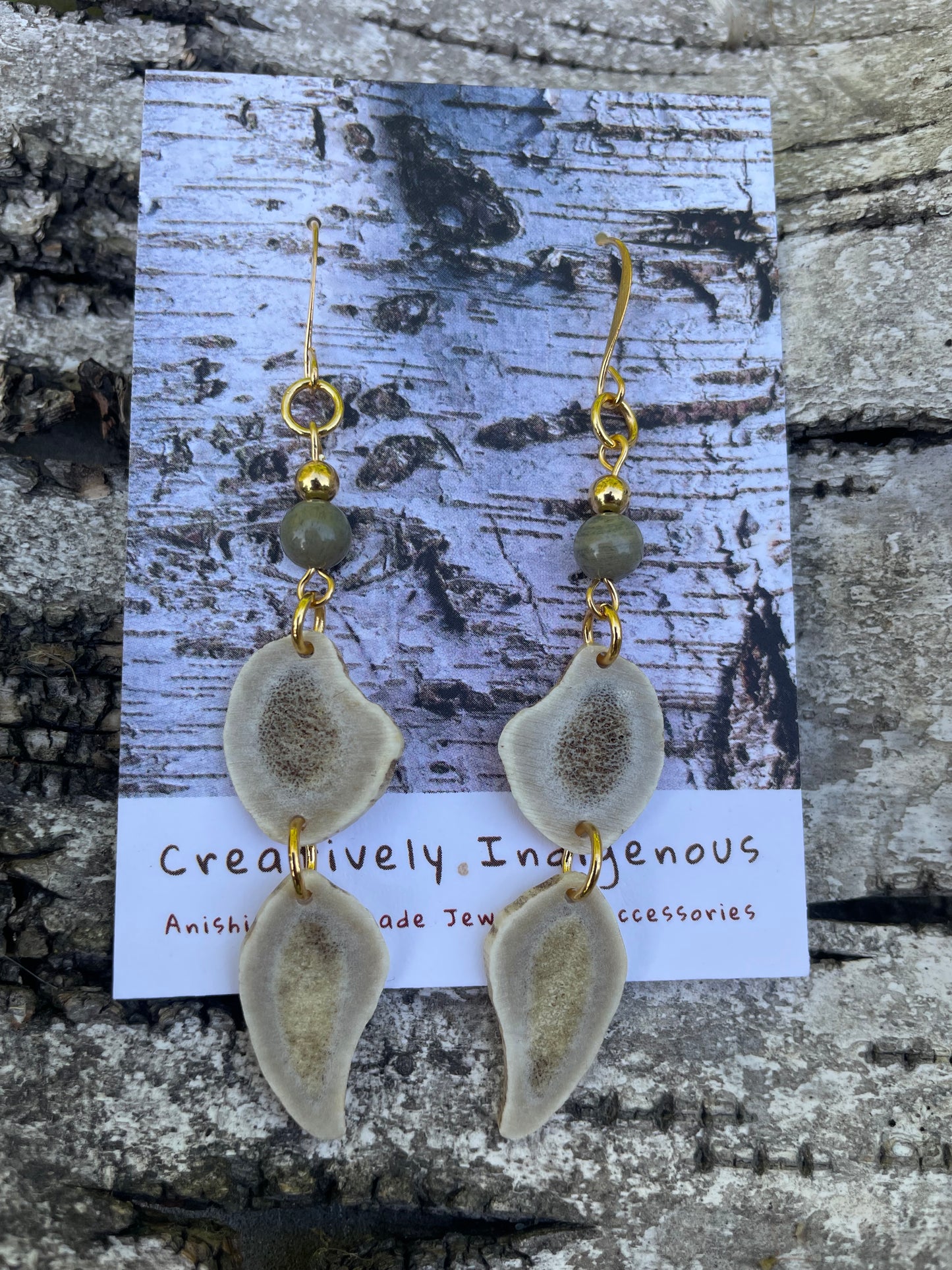 Waawaashkeshi Antler Earrings