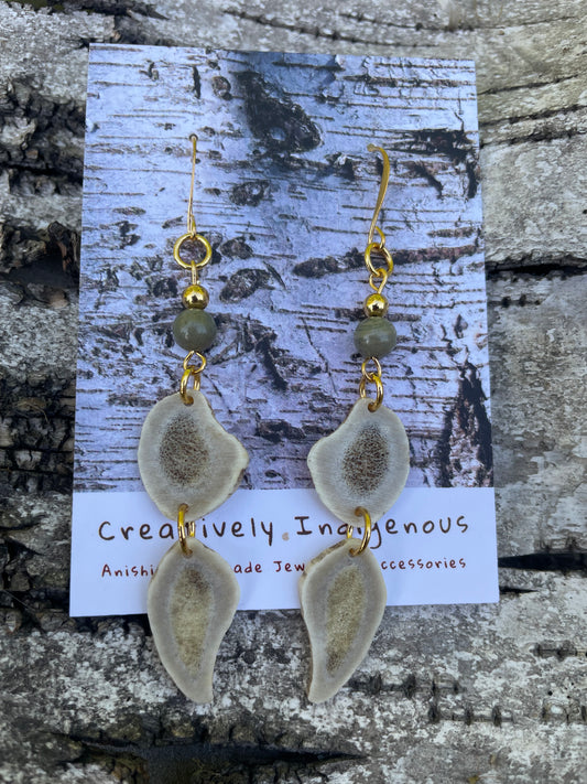 Waawaashkeshi Antler Earrings