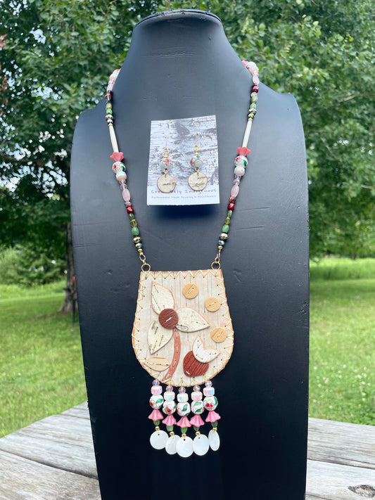 Birchbarkberry Floral Birchbark Medallion Set