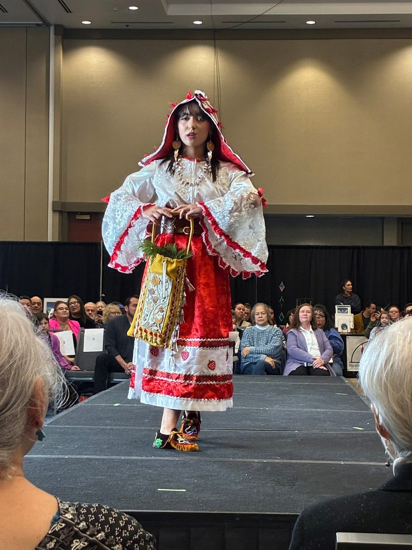 Woodland Floral Birchbark Appliqué and Buckskin Pipe Bag