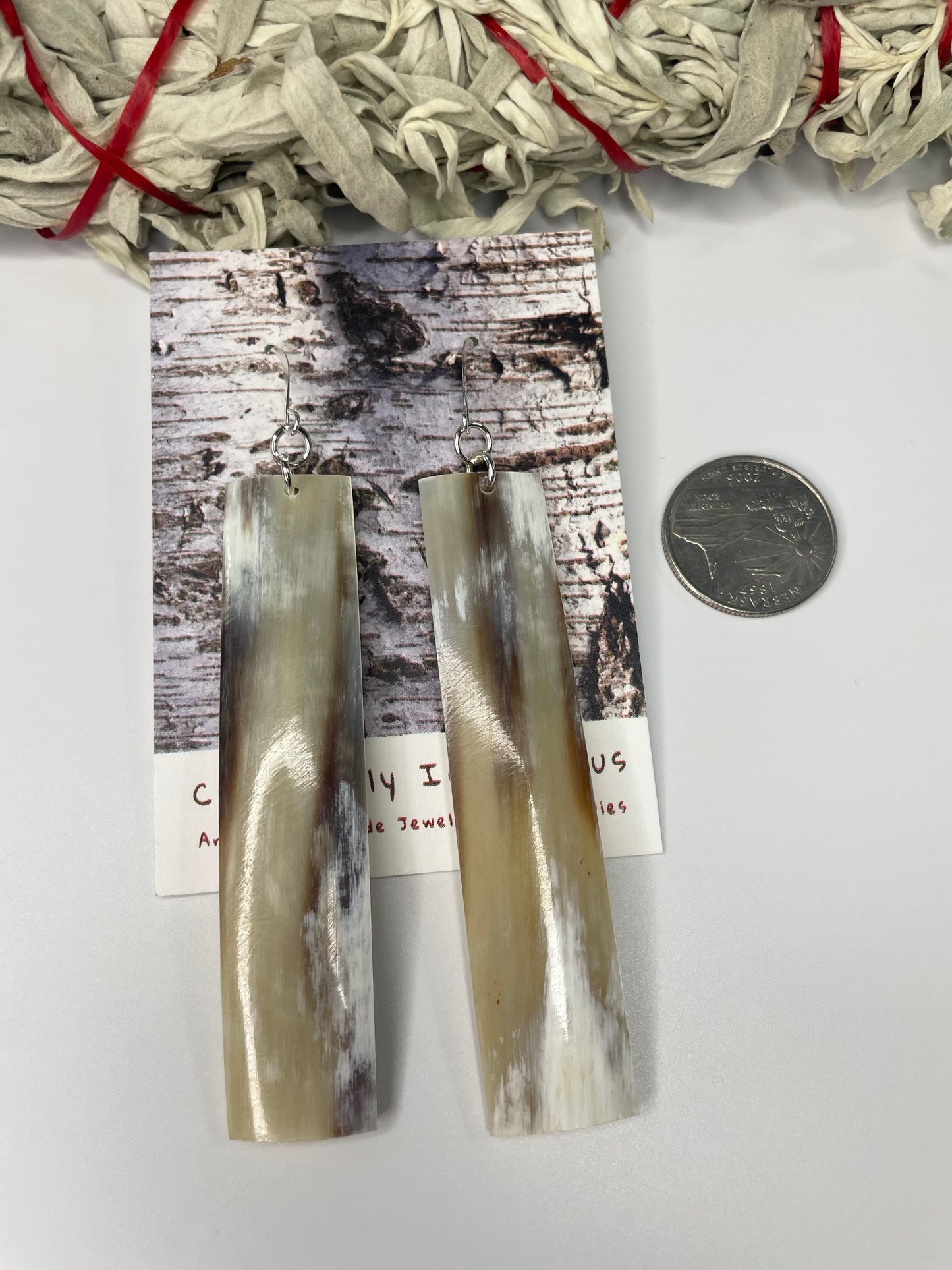 Bullhorn Zoongide’ewin Earrings