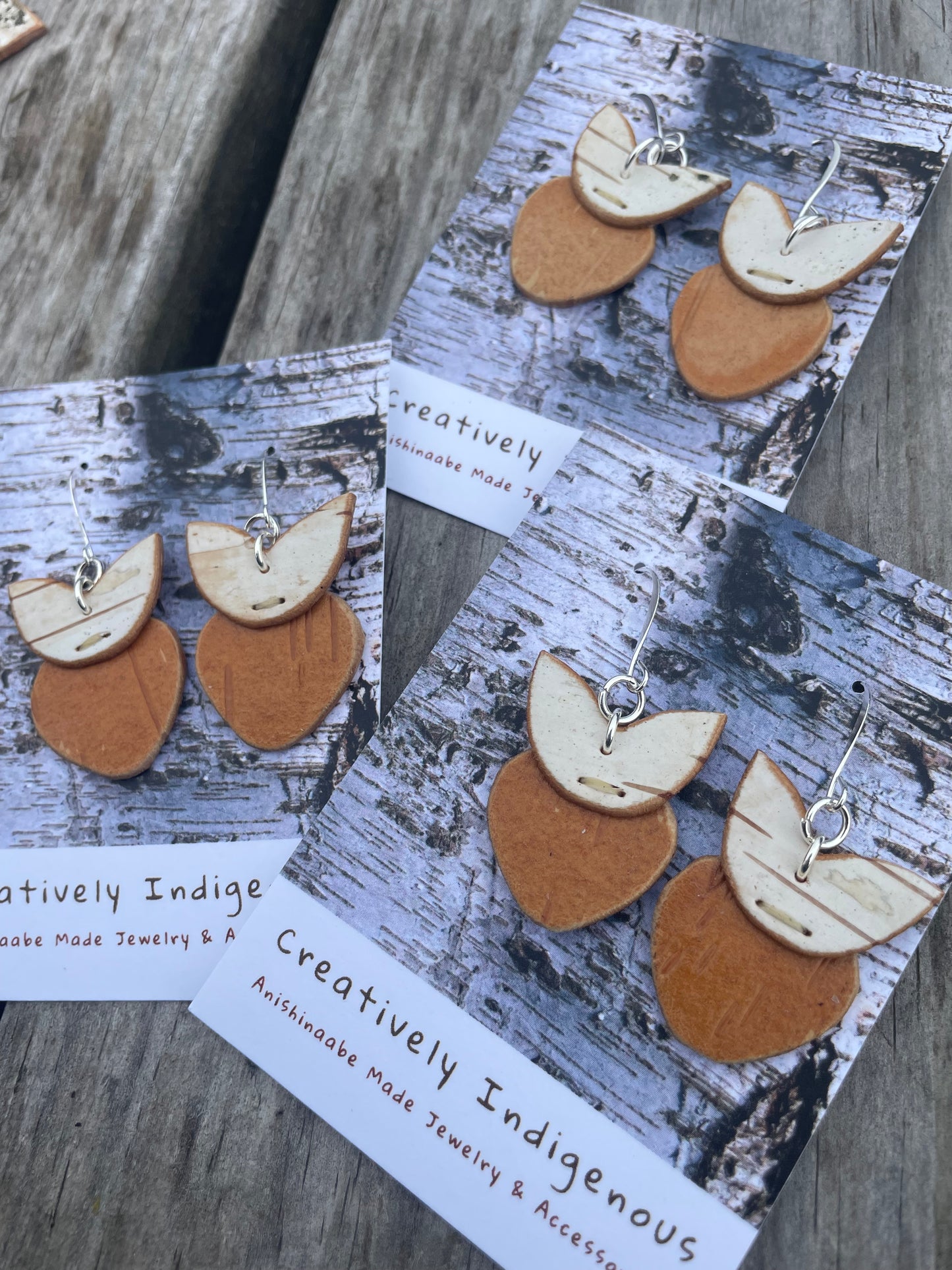 Ode’imin Birchbarkberry Earrings