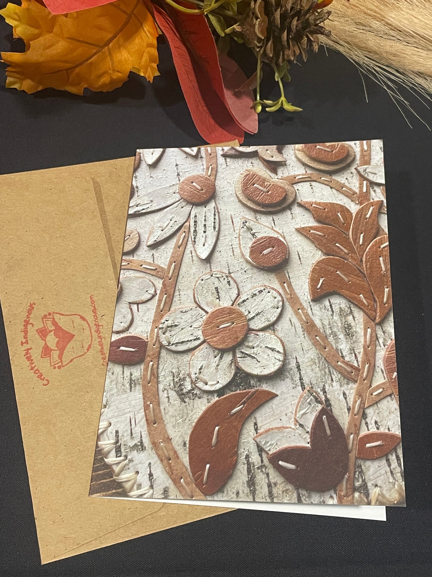Birchbark Appliqué Greeting Card