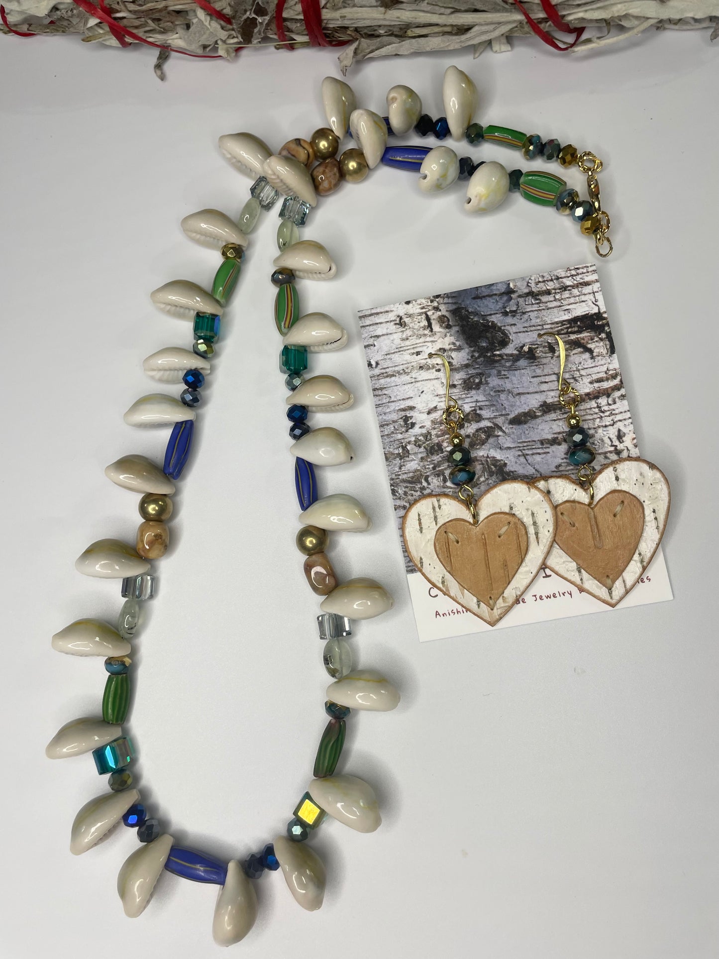 Birchbark Appliqué Hearts Woodland Floral Set