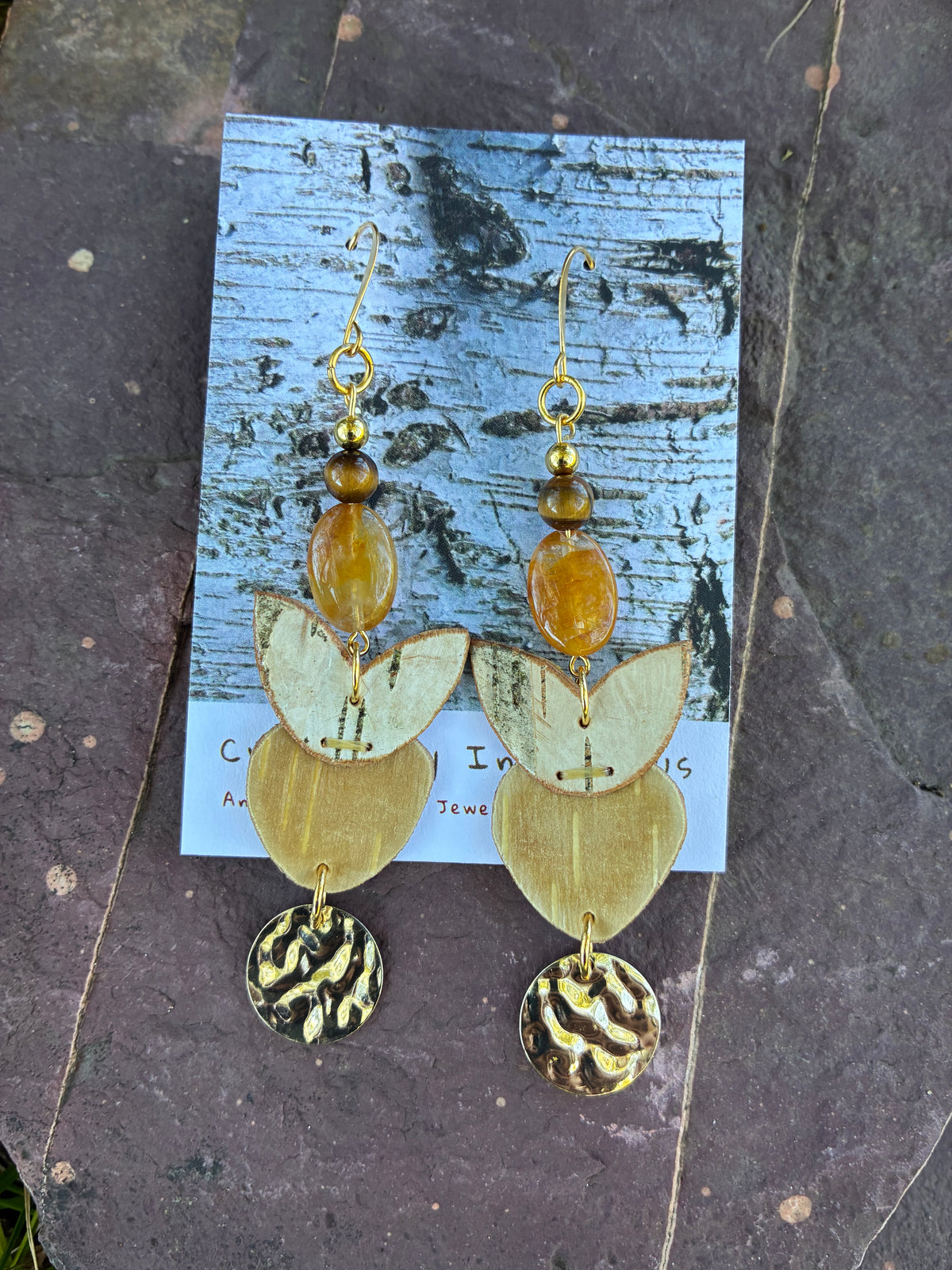 Ode’imin Birchbarkberry Earrings