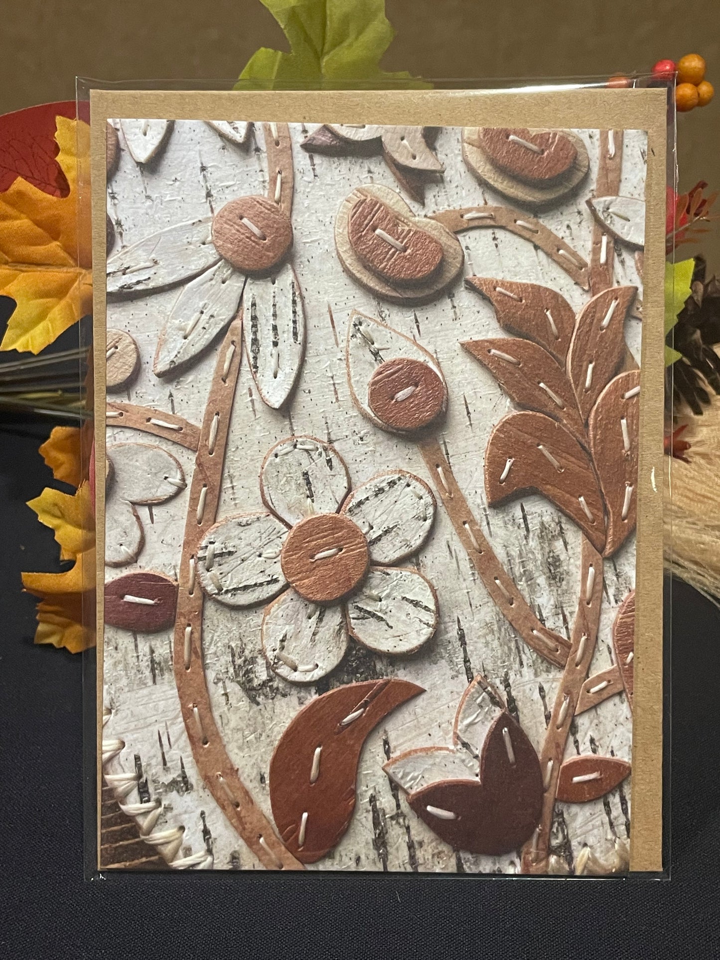 Birchbark Appliqué Greeting Card