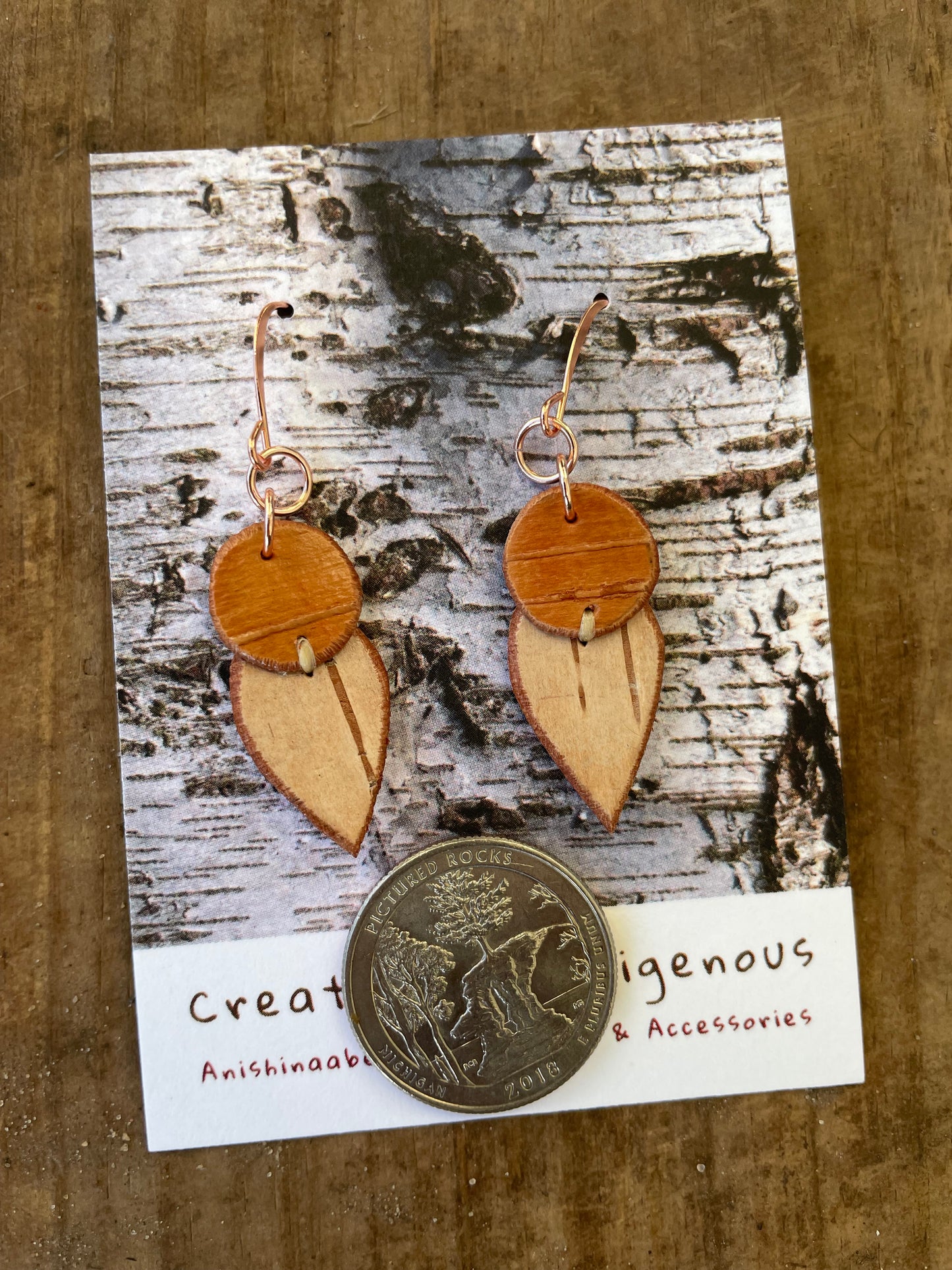 Small Wiigwaas Petal Earrings