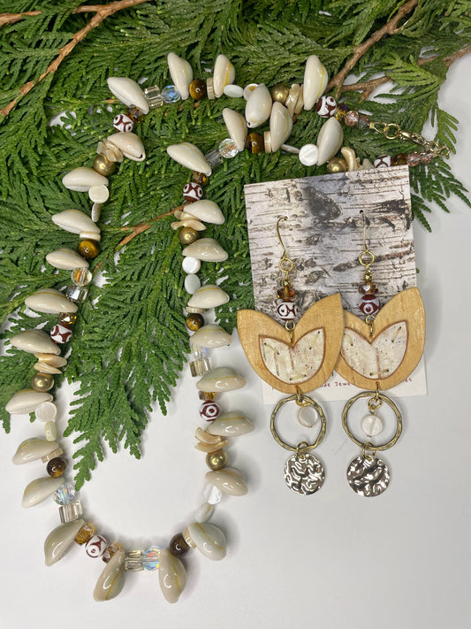 Birchbark Woodland Floral Set