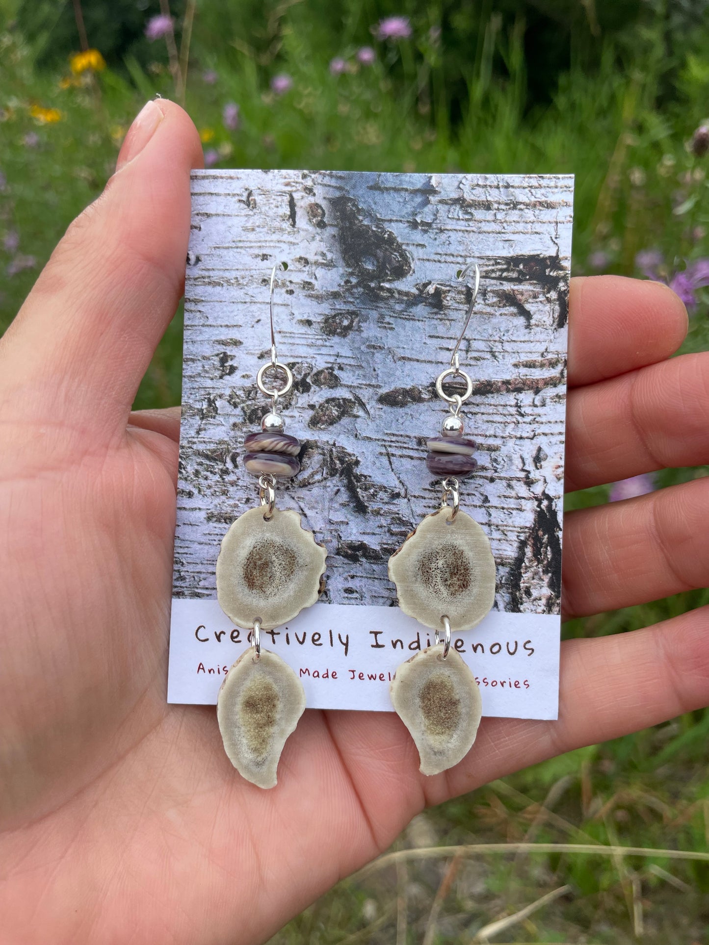Waawaashkeshi Antler Earrings