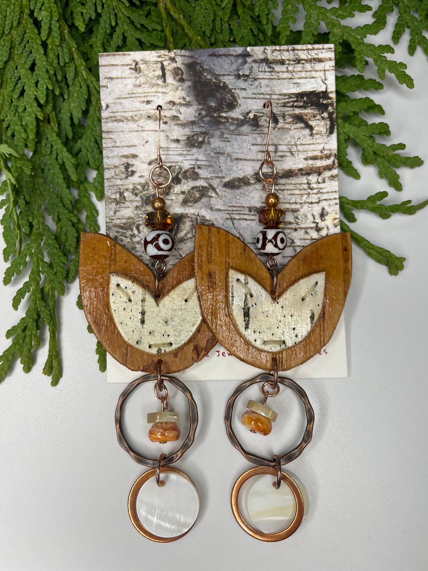 Birchbark Floral Earrings