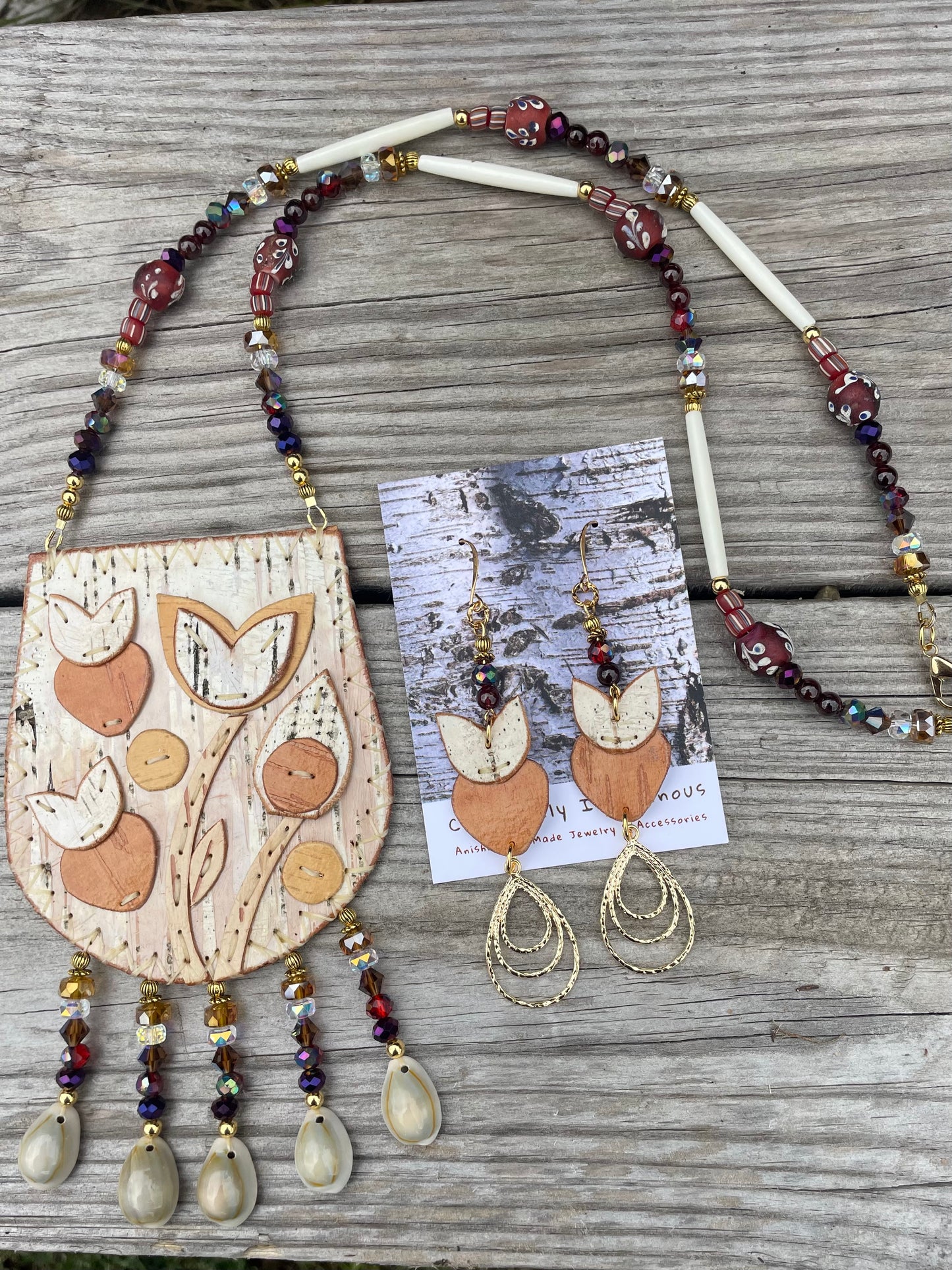Birchbarkberry Floral Birchbark Medallion Set