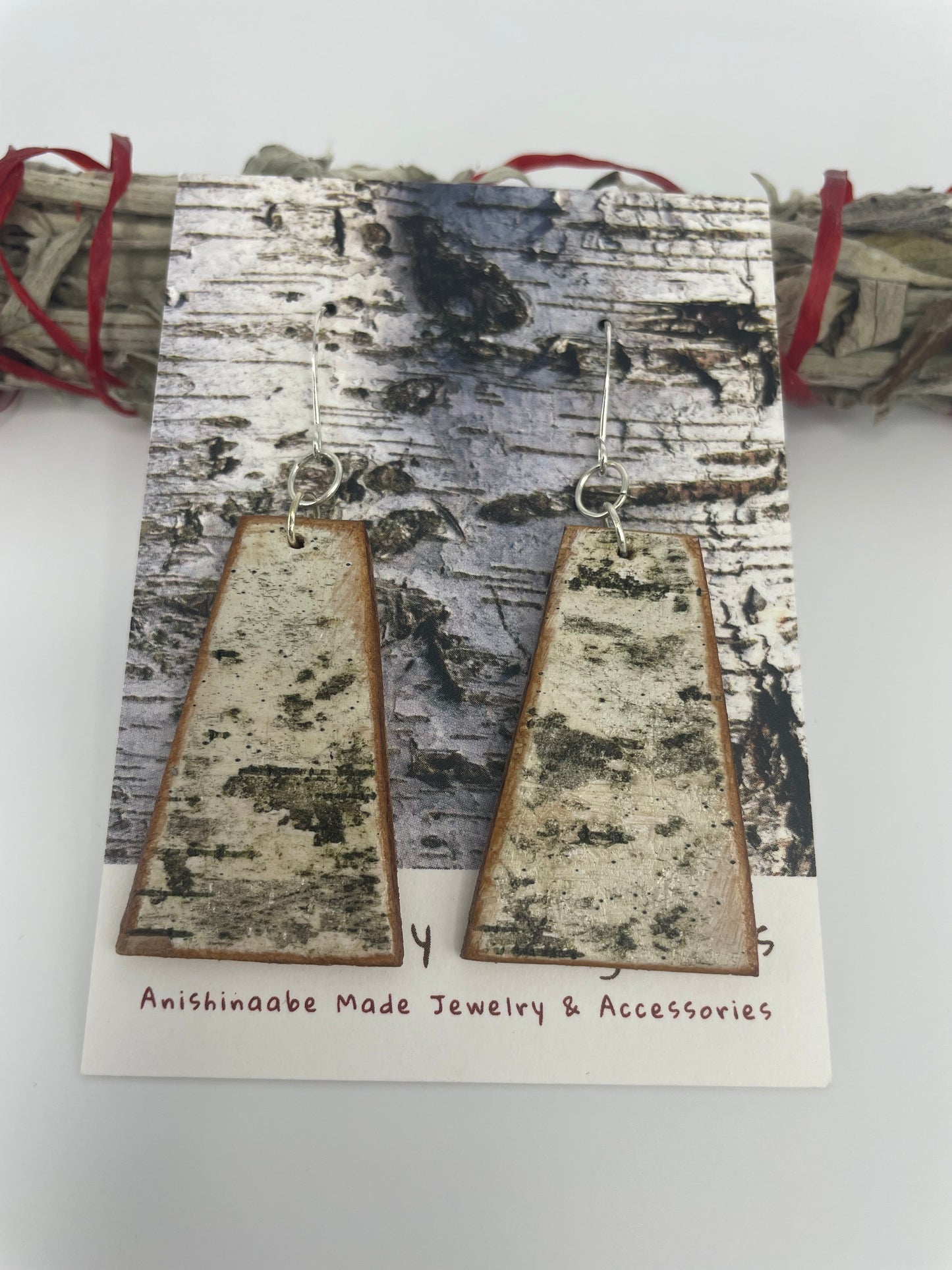 Birchbark Solitaire Earrings