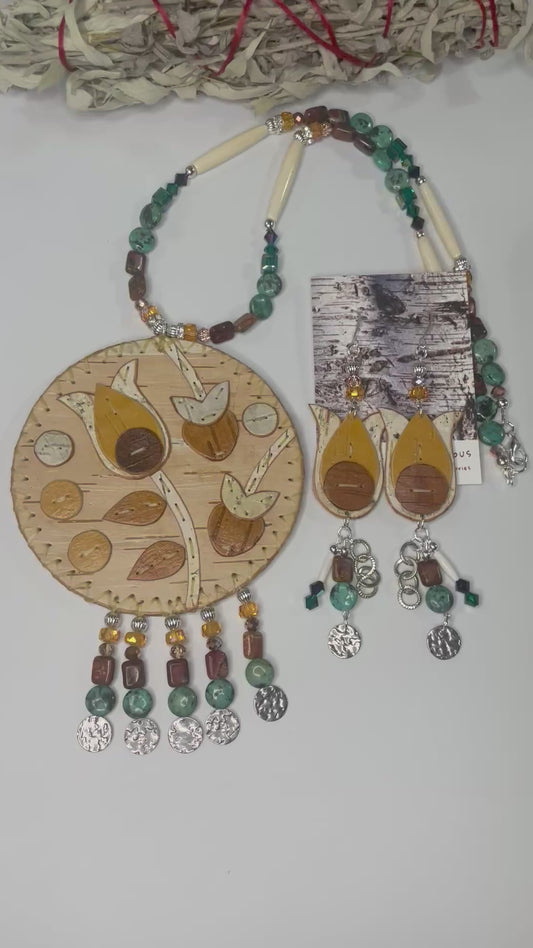 Birchbarkberry Floral Birchbark Medallion Set